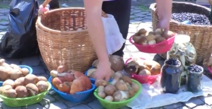 На ринках Ужгорода масово продають гриби та лісові ягоди