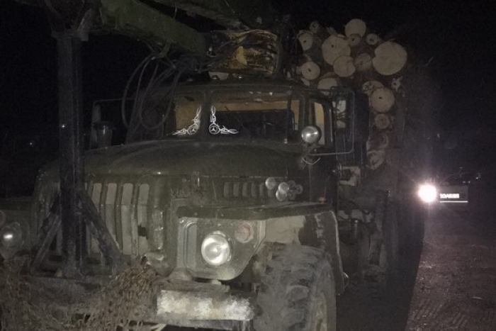На Тячівщині поліція затримала підозрілу вантажівку з лісом – триває слідство