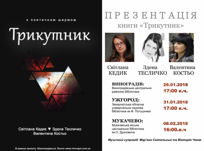 Троє молодих закарпатських письменниць презентують свою книгу в Ужгороді