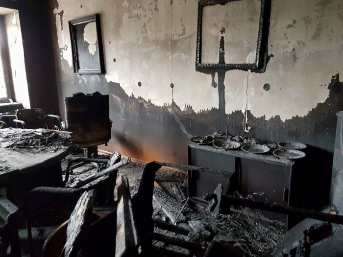 З’явилося відео моменті вибуху в Товаристві угорської культури в Ужгороді та фото обгорілого офісу