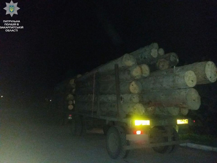 Закарпатські патрульні виявили незаконне перевезення деревини
