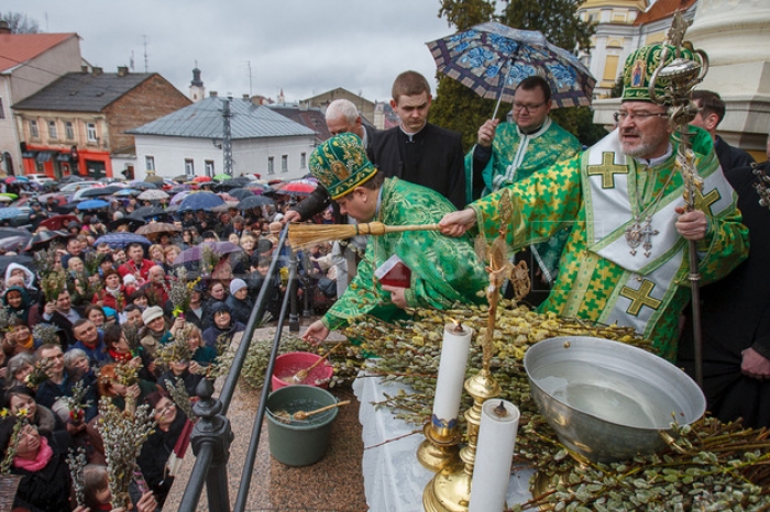 У греко-католицькому кафедральному соборі в Ужгороді освятили вербу (ФОТО)