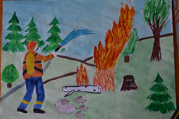 Діти закарпатських рятувальників зобразили роботу своїх батьків у малюнках