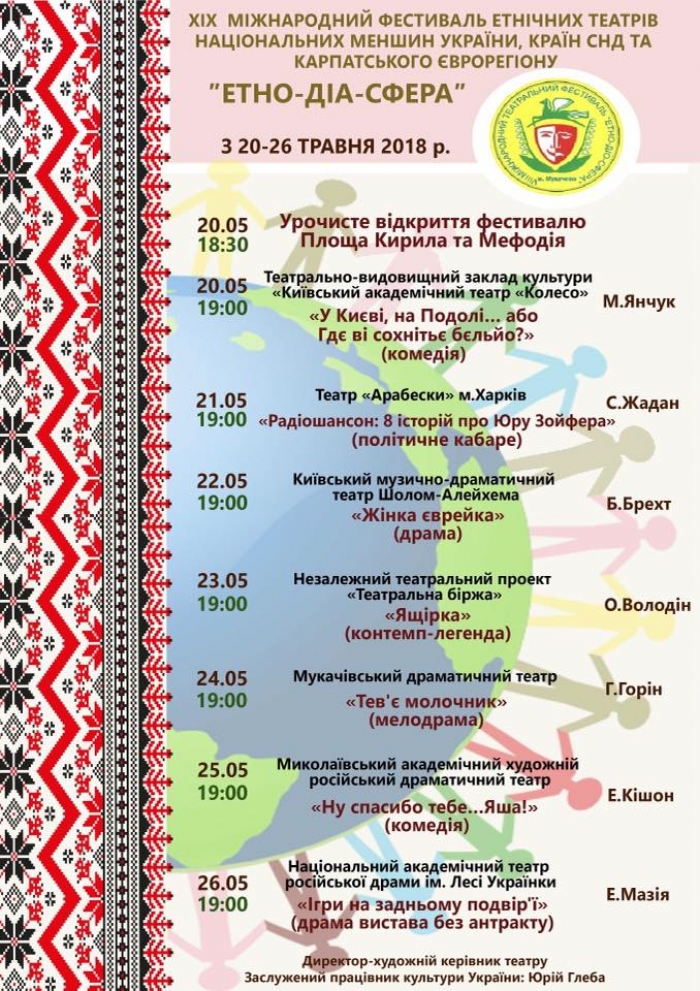 Міжнародний фестиваль театрів нацменшин "Етно-Діа-Сфера" стартує сьогодні на Закарпатті