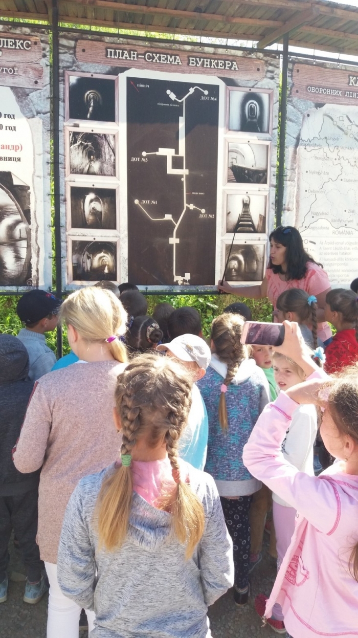 На Закарпатті для учнів Павлівського НВК організували екскурсію до військово-історичного комплексу "Бункер Лінії Арпада"