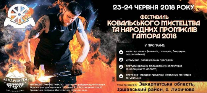 У вихідні на Іршавщині пройде фестиваль ковальського мистецтва «Гамора» — ПРОГРАМА