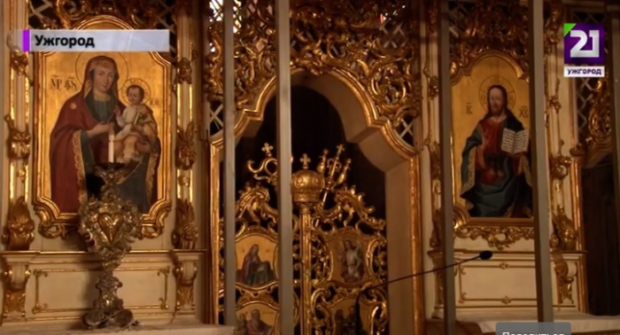 У греко-католицькому кафедральному соборі в Ужгороді тривають реставраційні роботи (ВІДЕО)