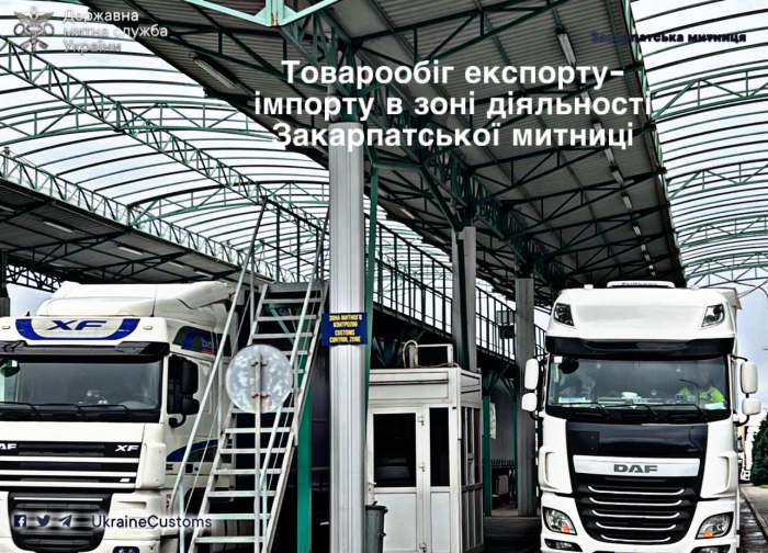 Товарообіг у зоні діяльності Закарпатської митниці: імпорт – утричі більший за експорт

