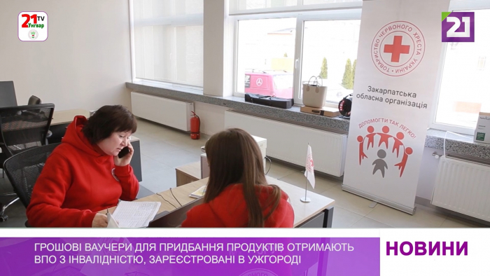 Грошові ваучери для придбання продуктів отримають ВПО з інвалідністю, зареєстровані в Ужгороді