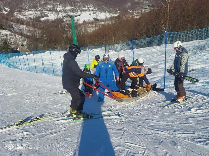 Рятувальники надали допомогу травмованій лижниці на горі Красія