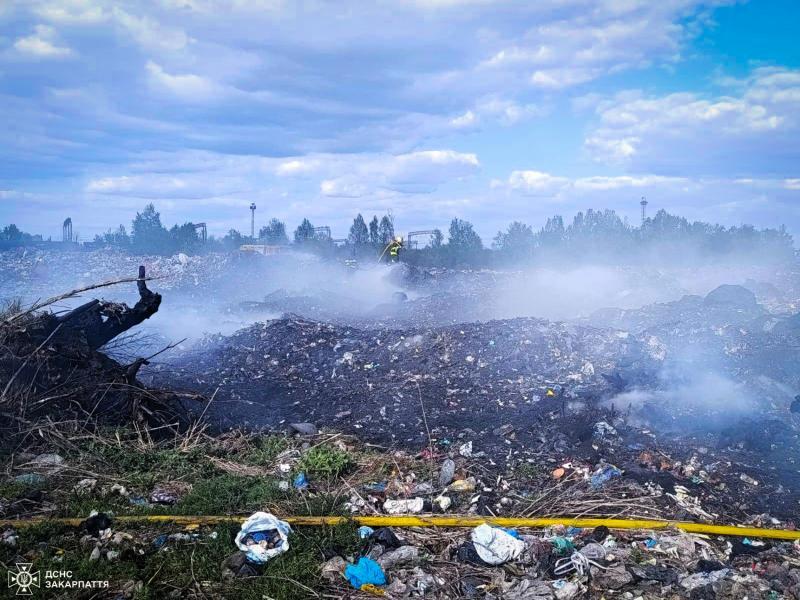 Упродовж квітня на Закарпатті зафіксовано 7 пожеж на сміттєзвалищах