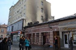 В Ужгороді на Корзо горіло кафе "Імідж" 