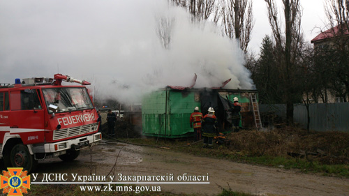 Сьогодні в Ужгороді горів будівельний вагончик