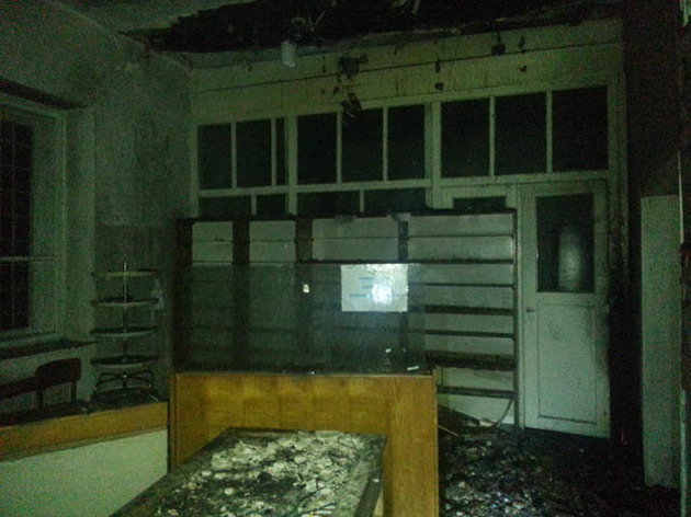 У будівлі сільської ради згоріла аптека (фото)