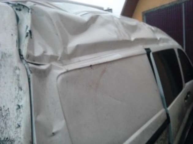 Авто з допомогою для закарпатських бійців у зоні АТО потрапило в ДТП (фото)