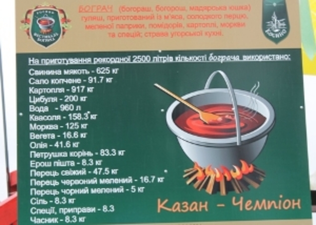 Бограч-рекордсмен України зварили на Закарпатті (ФОТО) 