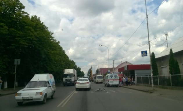 В Ужгороді збили велосипедиста!