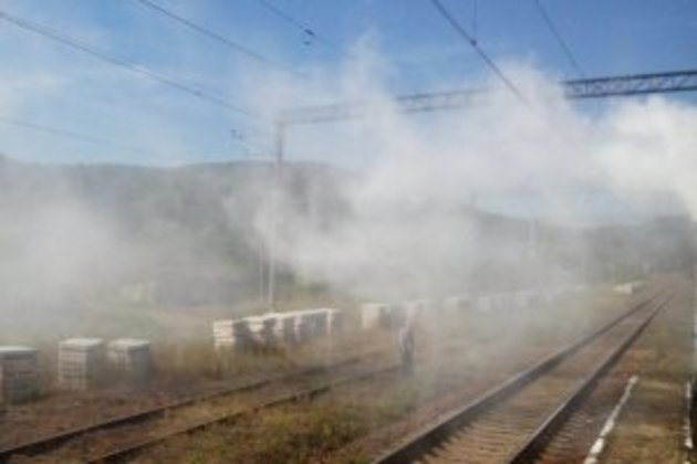 На Закарпатті під час руху загорілася електричка (ФОТО) 
