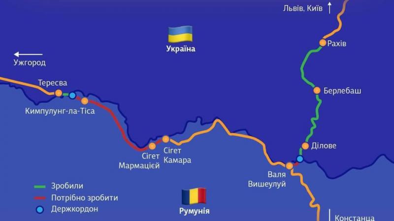 Дві нові ділянки залізничного сполучення України з Румунією проходять через Закарпаття