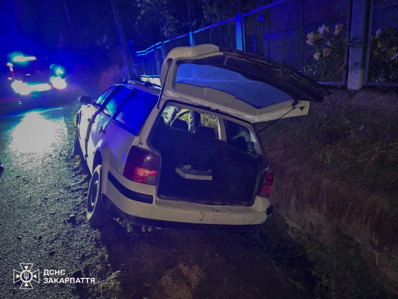 На Берегівщині внаслідок нічної ДТП травмовано людину