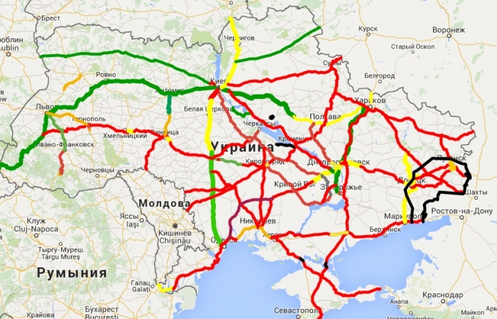 Карта автомобильных дорог украины