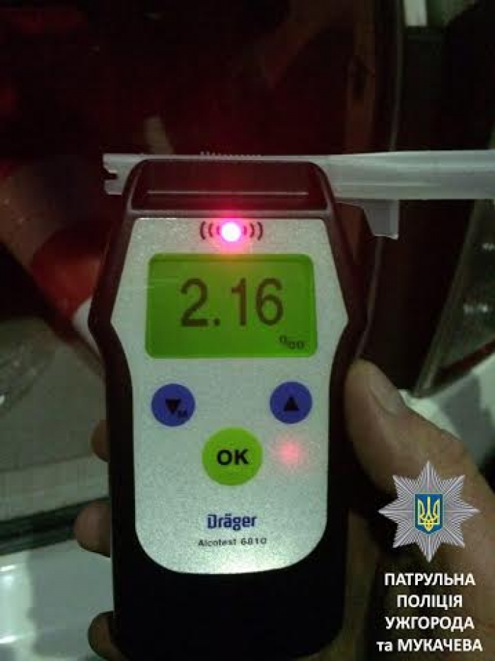 Закарпатські патрульні оштрафували п’яного водія мотоциклу