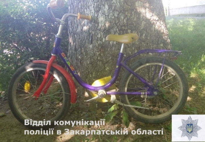Свідомі громадяни допомогли мукачівським правоохоронцям знайти дитячий велосипед