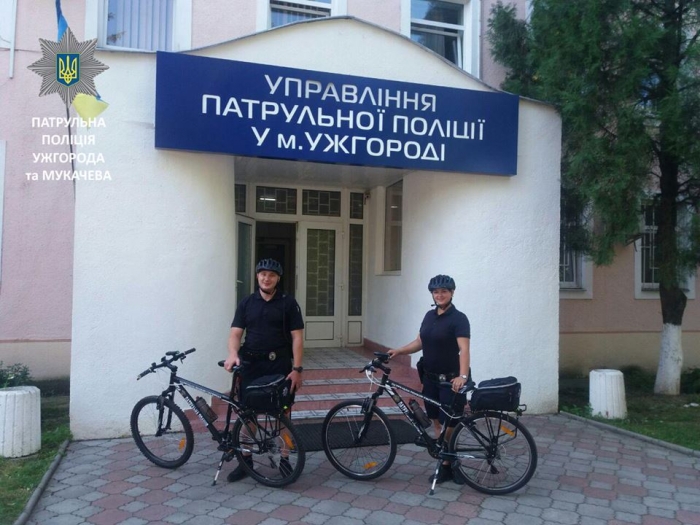 Перший велопатруль уже виїхав на вулиці Ужгорода