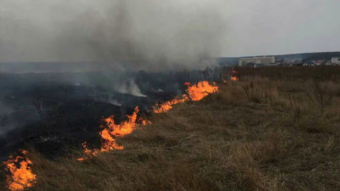 Рятувальники застерігають закарпатців: горить суха трава, зберігається небезпека