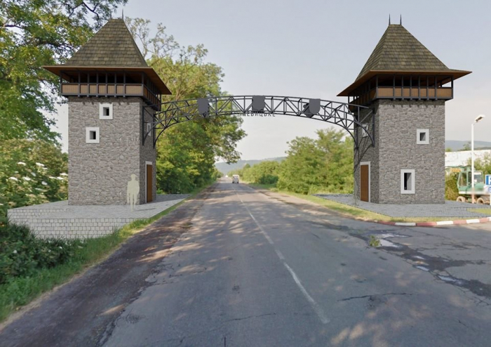 На в'їзді до Невицького будують замкову арку з WI-FI та електрозаправкою (ФОТО)