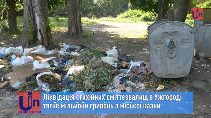 Ліквідація стихійних сміттєзвалищ в Ужгороді тягне мільйони гривень з міської казни (ВІДЕО)