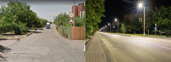 Як мінявся Ужгород за 5 років: вулиця Можайського до ремонту і після
