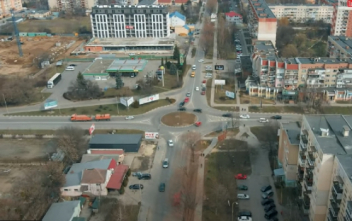 Відео дня: вулиця Капушанська в Ужгороді з висоти польоту квадрокоптера