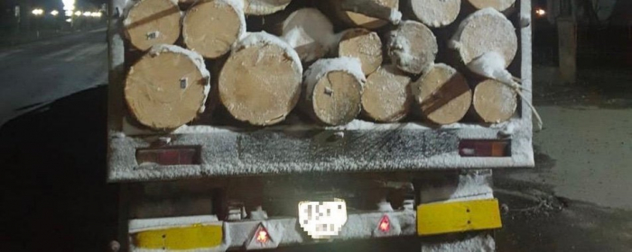 На Закарпатті поліція затримала дві вантажівки з деревиною
