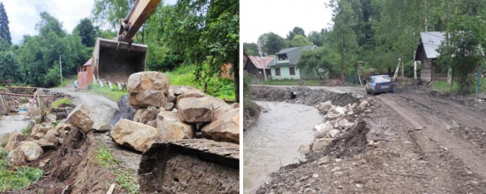 Відновлення дороги після паводку на Закарпатті завершать наступного тижня
