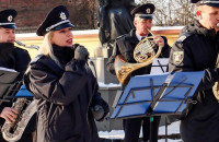 Оркестр поліції Закарпаття музично привітав ужгородців зі святом Водохреща