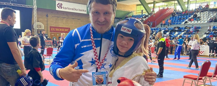 12-річна ужгородка виборола золото на Кубку Європи з кікбоксингу
