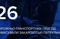26 дорожньо-транспортних пригод зафіксували закарпатські патрульні з 14 до 18 лютого 
