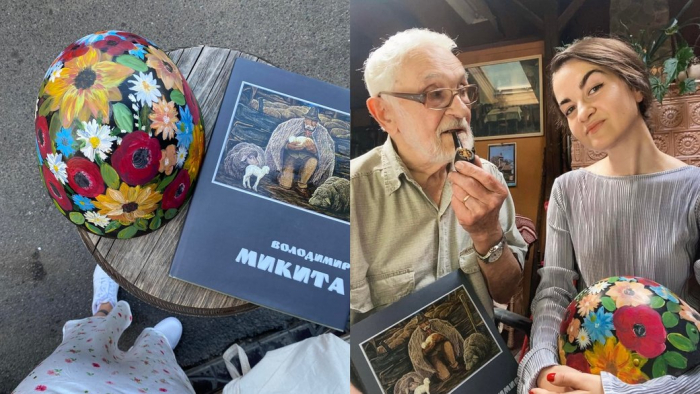 Розписаний шолом та альбом закарпатського художника Володимира Микити розігрують, щоб зібрати гроші для ЗСУ
