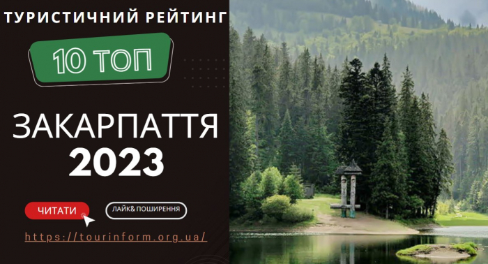 Туристичні відзнаки 2023 року – рейтинг Турінформ Закарпаття