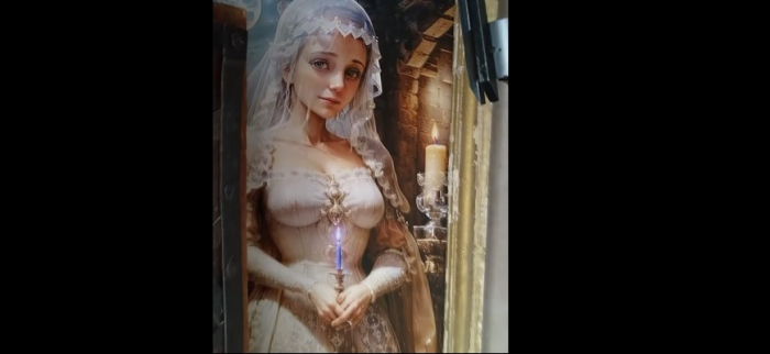 В Ужгородському замку відкрили фотозону із портретом “Білої Діви” (ВІДЕО)