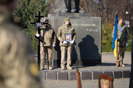 В Ужгороді сьогодні попрощалися із 36-річним полеглим воїном Володимиром Бондаренком