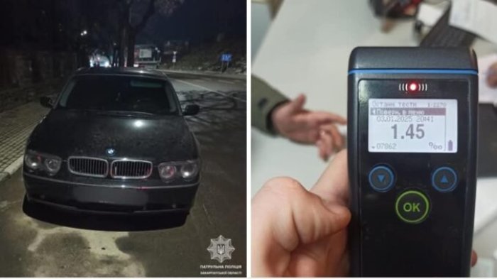 Майже 60 тисяч гривень доведеться сплатити водію, який п'яним їздив Ужгородом