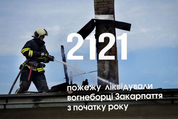 Понад 2 тисячі пожеж ліквідували закарпатські рятувальники з початку цього року