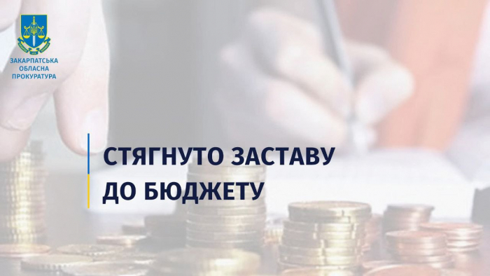 За клопотаннями прокуратури на Великоберезнянщині звернуто до бюджету понад 820 тис грн застави