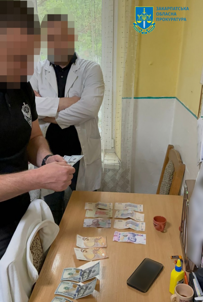 Відстрочка від мобілізації за хабар: у Тячеві прокуратура скерувала до суду обвинувальний акт стосовно завідувача відділення лікарні