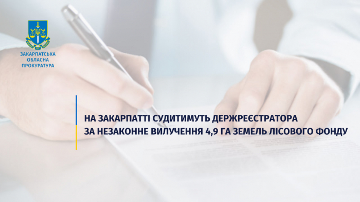 На Закарпатті судитимуть держреєстратора за незаконне вилучення майже 5 га земель лісового фонду