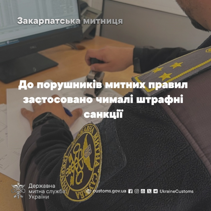 Понад 180 млн грн порушень: Закарпатська митниця відзвітувала про результати за 8 місяців