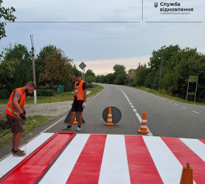 До початку навчального року в області дорожники облаштували пів сотні пішохідних переходів біля шкіл та садочків