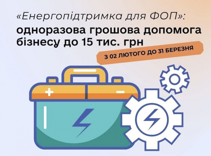 Підприємці Закарпаття можуть отримати до 15 000 грн на енергостійкість


